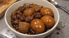 하루 지나 더 맛있어지는 무·소힘줄·달걀 간장조림(니모노 스타일)